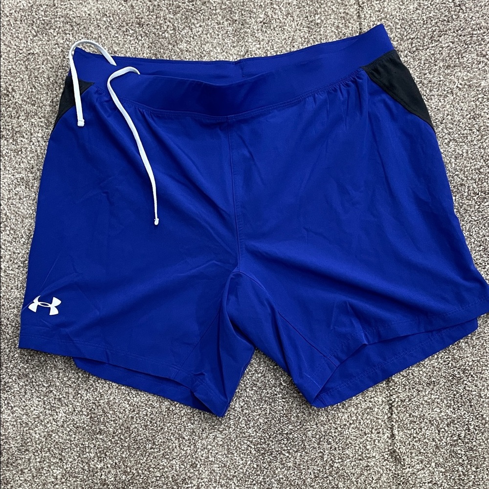Under Armour Men's Blue and Black Athletic Shorts